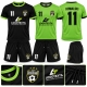 Zestaw sportowy limonka/czarny RACING 2xKoszulki + spodenki